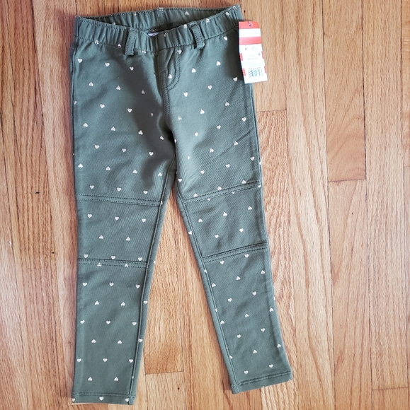 Cat & Jack Girl Spring Olive Leggings 4T NWT - Picture 3 of 6